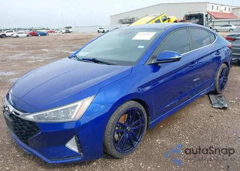 2019 Hyundai Elantra Sport из США, поврежденный, VIN KMHD04LB0KU887919